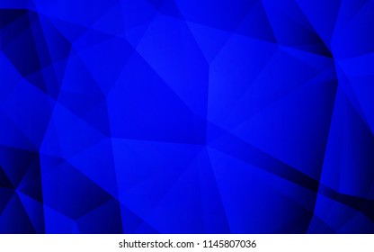 Light BLUE vector low poly layout. Shining polygonal illustration, which consist of triangles. Pattern for a brand book's backdrop.