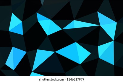 Light BLUE vector low poly cover. Creative illustration in halftone style with gradient. The completely new template can be used for your brand book.