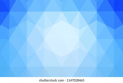 Light BLUE vector low poly texture. Polygonal abstract illustration with gradient. A completely new design for your leaflet.