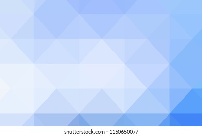 Light BLUE vector low poly texture. Polygonal abstract illustration with gradient. A completely new template for your banner.