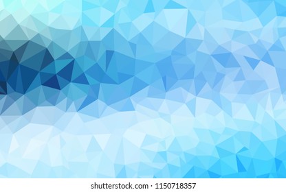Light BLUE vector low poly cover. Elegant bright polygonal illustration with gradient. Pattern for a brand book's backdrop.
