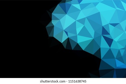 Light BLUE vector low poly cover. Brand new colored illustration in blurry style with gradient. The polygonal design can be used for your web site.