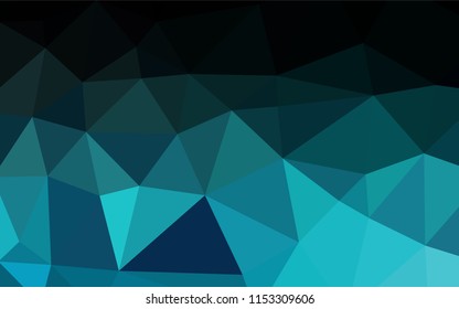 Light BLUE vector low poly layout. Geometric illustration in Origami style with gradient.  Triangular pattern for your business design.