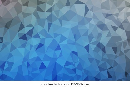 Light BLUE vector low poly cover. Glitter abstract illustration with an elegant triangles. Best triangular design for your business.