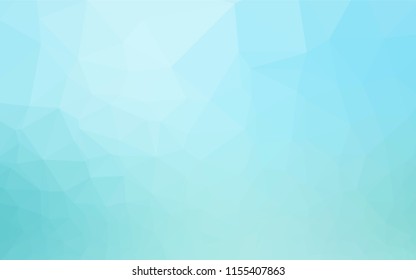 Light BLUE vector low poly cover. Triangular geometric sample with gradient.  A completely new template for your business design.