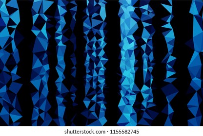 Light BLUE vector low poly cover. Creative geometric illustration in Origami style with gradient. The best triangular design for your business.