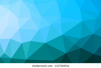 Light BLUE vector low poly texture. An elegant bright illustration with gradient. The best triangular design for your business.