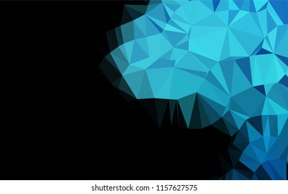Light BLUE vector low poly layout. Triangular geometric sample with gradient.  A completely new design for your business.