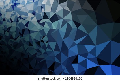 Light BLUE vector low poly texture. Shining illustration, which consist of triangles. A new texture for your design.