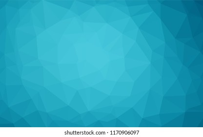 Light BLUE vector low poly texture. Geometric illustration in with gradient.  Triangular pattern for your business design.