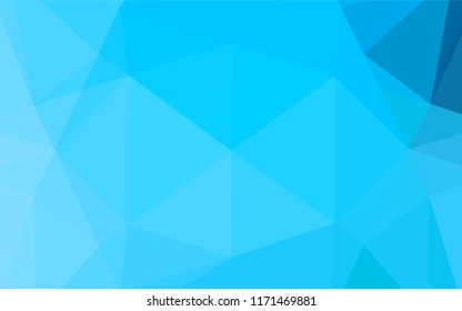 Light BLUE vector low poly texture. A vague abstract illustration with gradient. The elegant pattern can be used as part of a brand book.