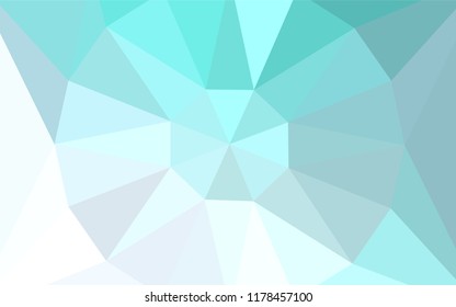 Light BLUE vector low poly cover with a diamond. Illustration in halftone style with triangles. Textured pattern for your backgrounds.