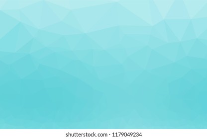 Light BLUE vector low poly cover. Triangular geometric sample with gradient.  The template can be used as a background for cell phones.
