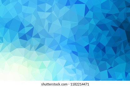 Light BLUE vector low poly texture. Colorful illustration in polygonal style with gradient. New template for your brand book.