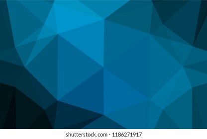 Light BLUE vector low poly cover. Creative geometric illustration in Origami style with gradient. The template can be used as a background for cell phones.