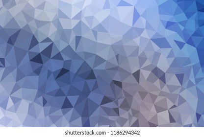 Light BLUE vector low poly layout. Triangular geometric sample with gradient.  Textured pattern for your backgrounds.