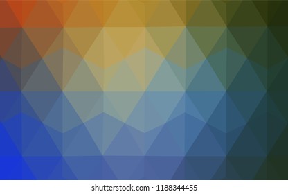 Light BLUE vector low poly cover. Colorful illustration in polygonal style with gradient. New template for your brand book.