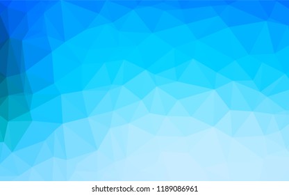 Light BLUE vector low poly texture. Creative geometric illustration in Origami style with gradient. The completely new template can be used for your brand book.