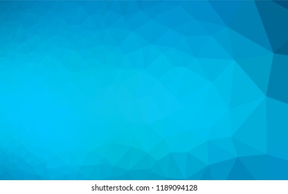 Light BLUE vector low poly cover. An elegant bright illustration with gradient. Triangular pattern for your business design.
