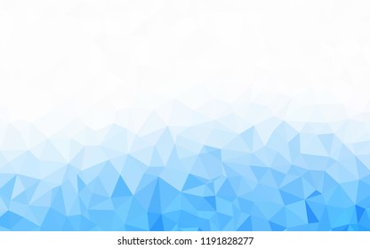 Light BLUE vector low poly cover. Polygonal abstract illustration with gradient. A new texture for your web site.