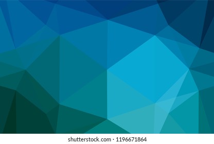 Light BLUE vector low poly cover. Colorful illustration in abstract style with gradient. A completely new design for your business.