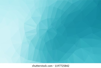 Light BLUE vector low poly layout. Triangular geometric sample with gradient.  Brand new design for your business.