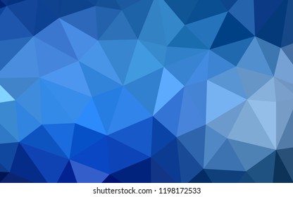Light BLUE vector low poly layout. Colorful abstract illustration with triangles. A completely new design for your leaflet.