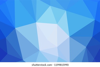 Light BLUE vector low poly texture. Shining colorful illustration with triangles. Completely new template for your banner.