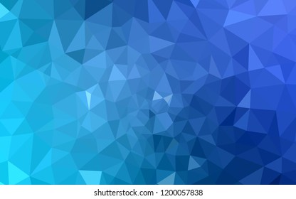 Light BLUE vector low poly layout. Shining colorful illustration with triangles. A new texture for your web site.
