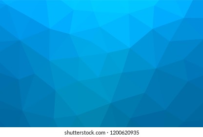 Light BLUE vector low poly cover. Shining illustration, which consist of triangles. The elegant pattern can be used as part of a brand book.