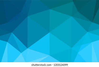 Light BLUE vector low poly cover. Shining colored illustration in a Brand new style. The polygonal design can be used for your web site.