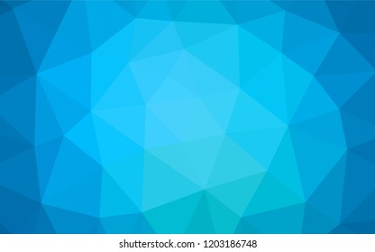Light BLUE vector low poly cover. Shining colored illustration in a Brand new style. A new texture for your design.
