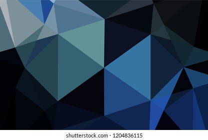 Light BLUE vector low poly cover. Colorful illustration in abstract style with gradient. The best triangular design for your business.