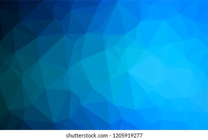 Light BLUE vector low poly texture. Colorful abstract illustration with gradient. Triangular pattern for your business design.