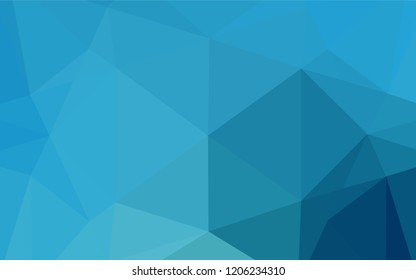 Light BLUE vector low poly layout. An elegant bright illustration with gradient. The elegant pattern can be used as part of a brand book.