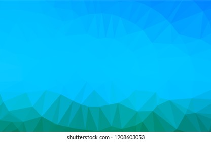 Light BLUE vector low poly texture. Geometric illustration in Origami style with gradient.  The best triangular design for your business.