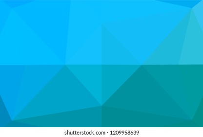 Light BLUE vector low poly cover. Colorful illustration in abstract style with gradient. A new texture for your design.