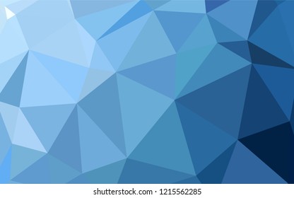 Light BLUE vector low poly layout. Creative illustration in halftone style with triangles. Brand new style for your business design.