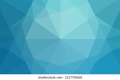 Light BLUE vector low poly layout. Geometric illustration in Origami style with gradient.  A new texture for your design.
