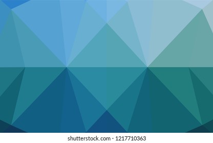 Light BLUE vector low poly layout. Colorful illustration in abstract style with gradient. The polygonal design can be used for your web site.