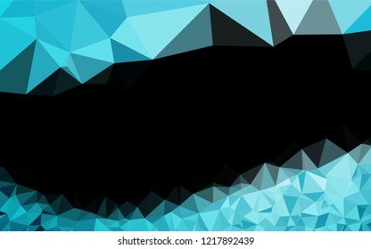 Light BLUE vector low poly cover. Creative illustration in halftone style with gradient. Brand new style for your business design.