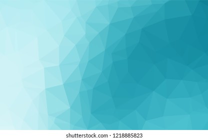 Light BLUE vector low poly layout. Triangular geometric sample with gradient.  The template can be used as a background for cell phones.