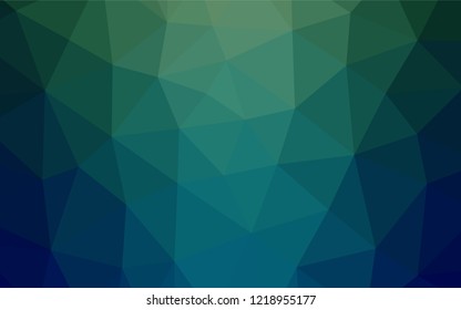 Light BLUE vector low poly layout. An elegant bright illustration with gradient. The elegant pattern can be used as part of a brand book.
