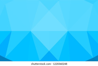 Light BLUE vector low poly cover. Creative geometric illustration in Origami style with gradient. The polygonal design can be used for your web site.