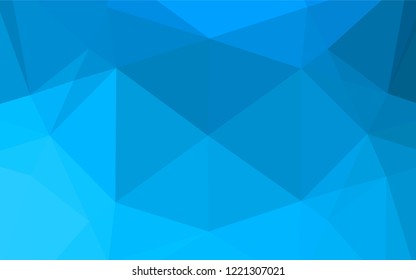 Light BLUE vector low poly cover. Geometric illustration in Origami style with gradient.  The elegant pattern can be used as part of a brand book.