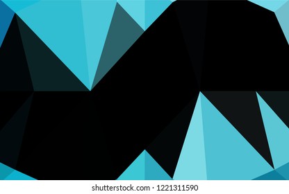 Light BLUE vector low poly cover. Glitter abstract illustration with an elegant design. The best triangular design for your business.