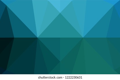 Light BLUE vector low poly cover. An elegant bright illustration with gradient. The best triangular design for your business.