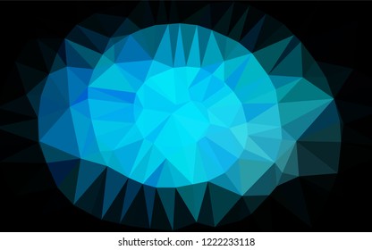 Light BLUE vector low poly layout. Creative geometric illustration in Origami style with gradient. Brand new design for your business.