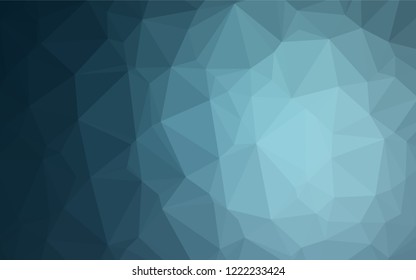 Light BLUE vector low poly cover. An elegant bright illustration with gradient. The elegant pattern can be used as part of a brand book.