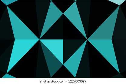 Light BLUE vector low poly cover. Modern geometrical abstract illustration with gradient. The polygonal design can be used for your web site.